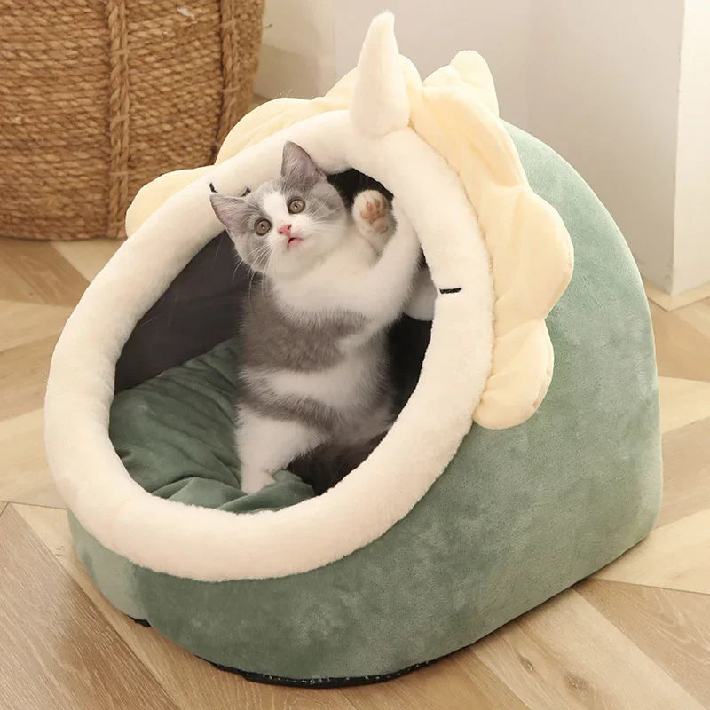 Soft Winter Cat Kennel / House Tent – Washable Bed for Cats & Small Dogs