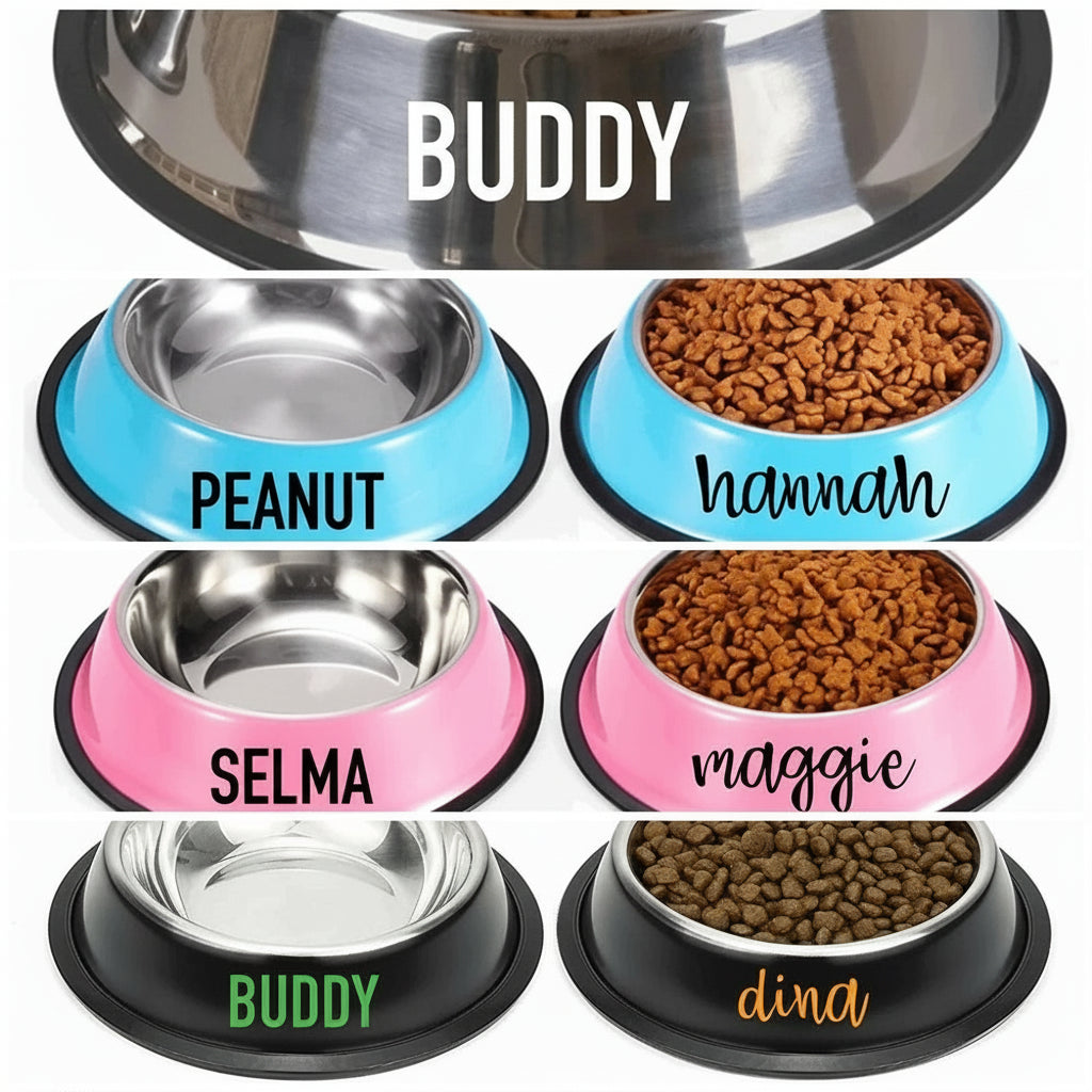Personalized Dog & Cat Stainless Steel Bowl