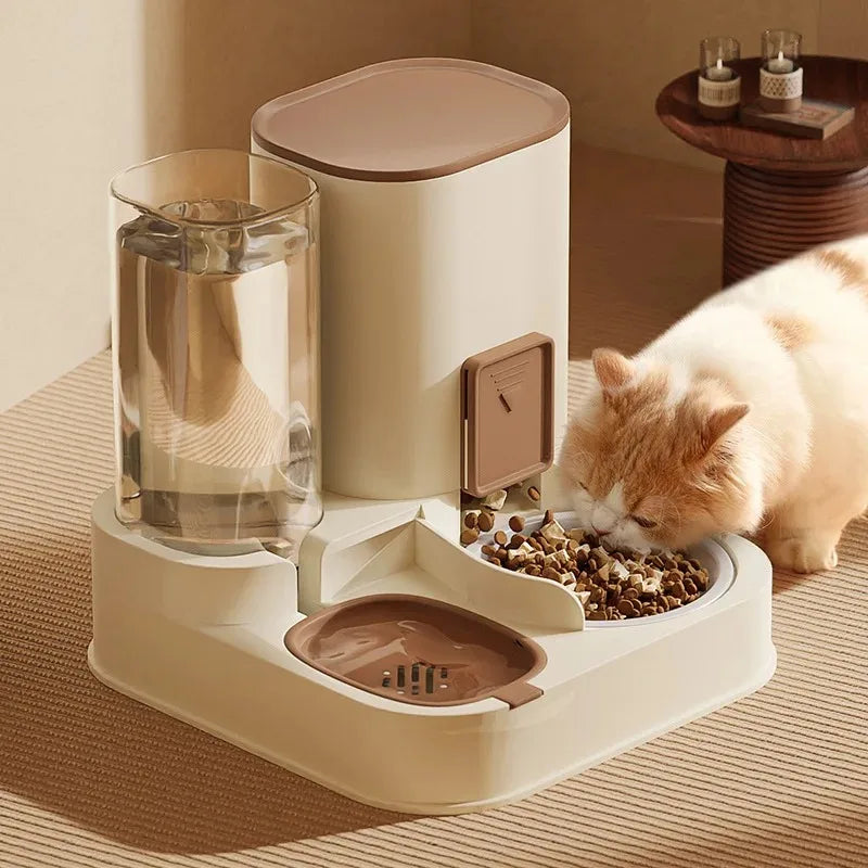 Large-Capacity Pet Food Container with Water Dispenser