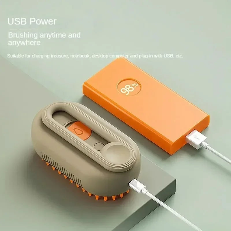3-in-1 Pet Steam Grooming Brush