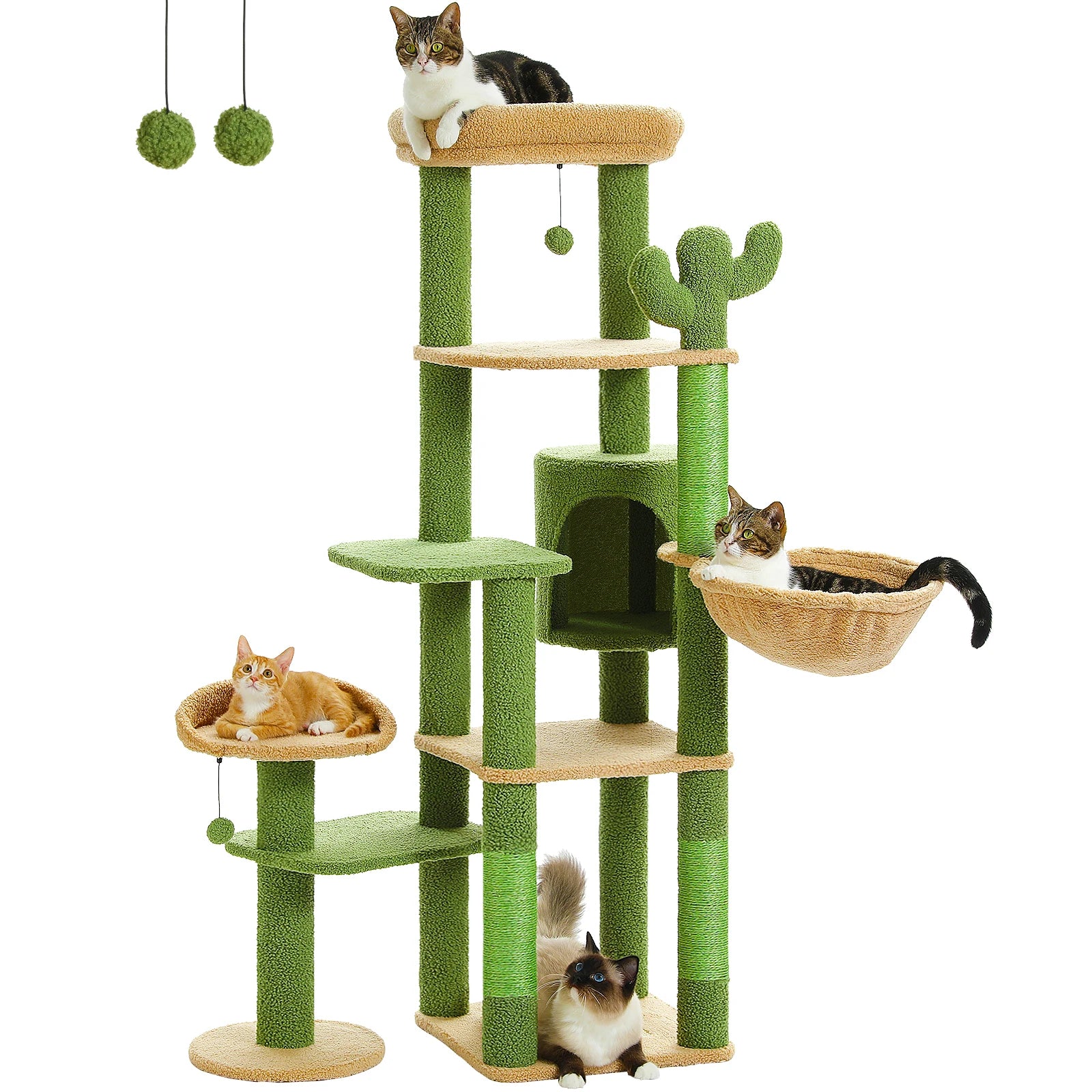 Cactus Tall Cat Tree for Large Cat