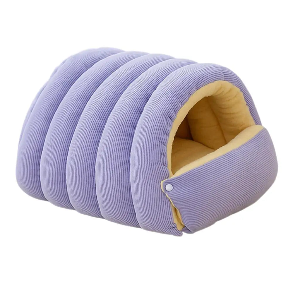 Winter Warm Pet Sleeping Nest – Soft Cave Bed for Cats & Puppies