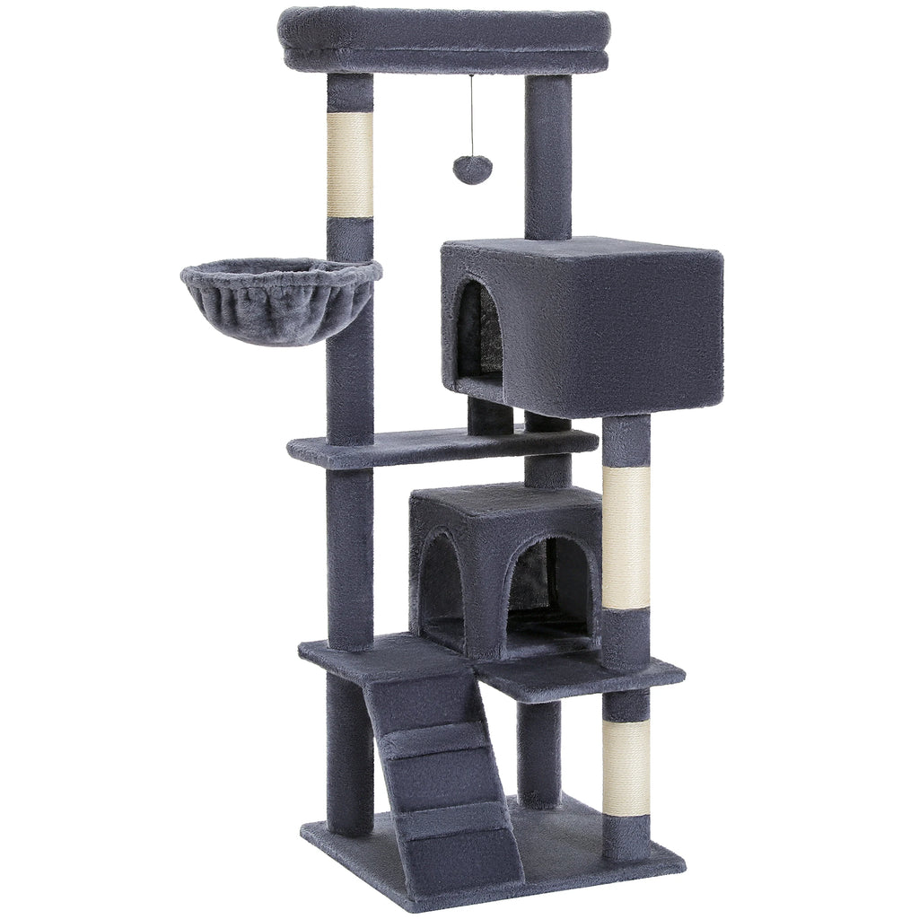 Cat Tree with Spacious Top Perch, Sisal Scratching Post