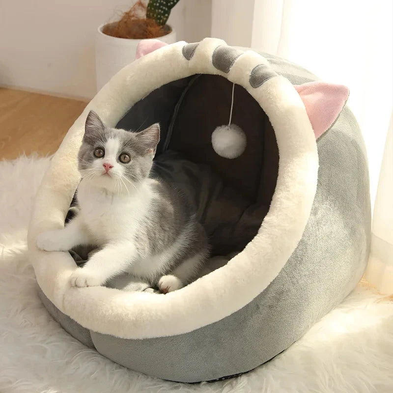 Soft Winter Cat Kennel / House Tent – Washable Bed for Cats & Small Dogs