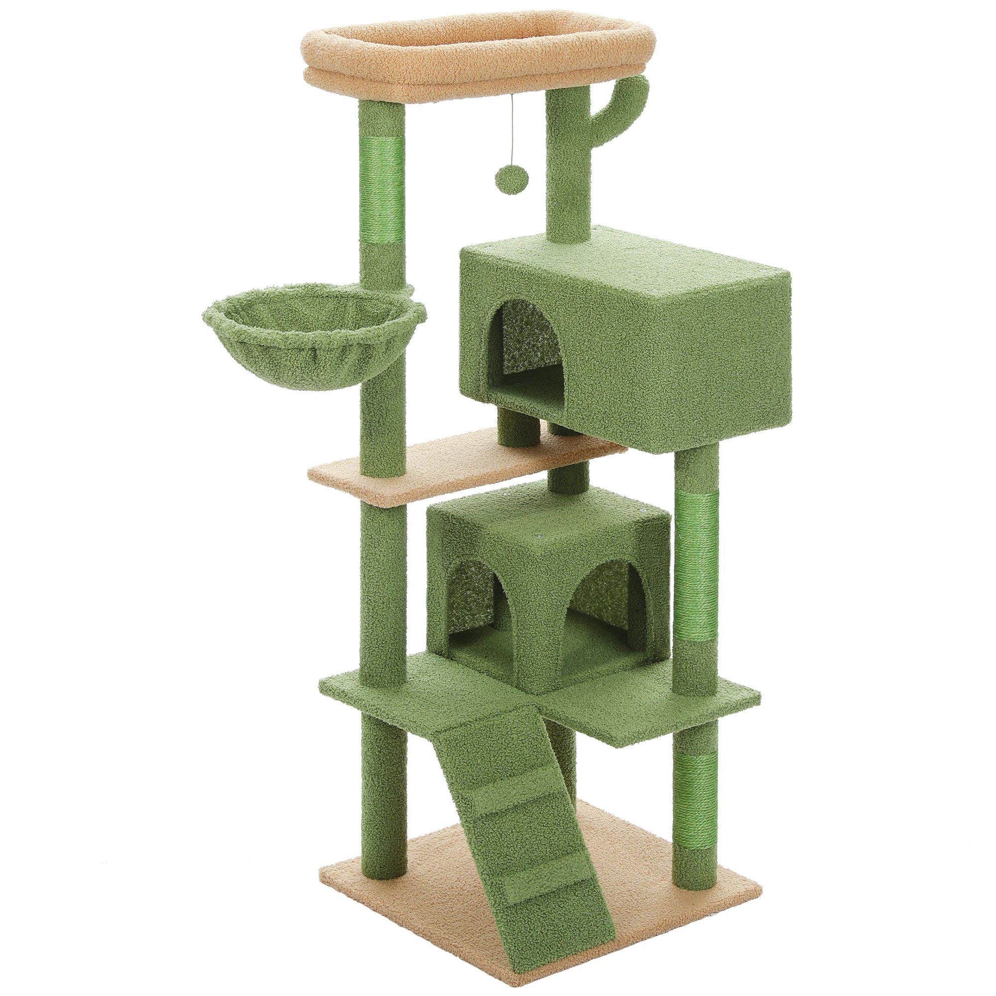Cat Tree with Spacious Top Perch, Sisal Scratching Post
