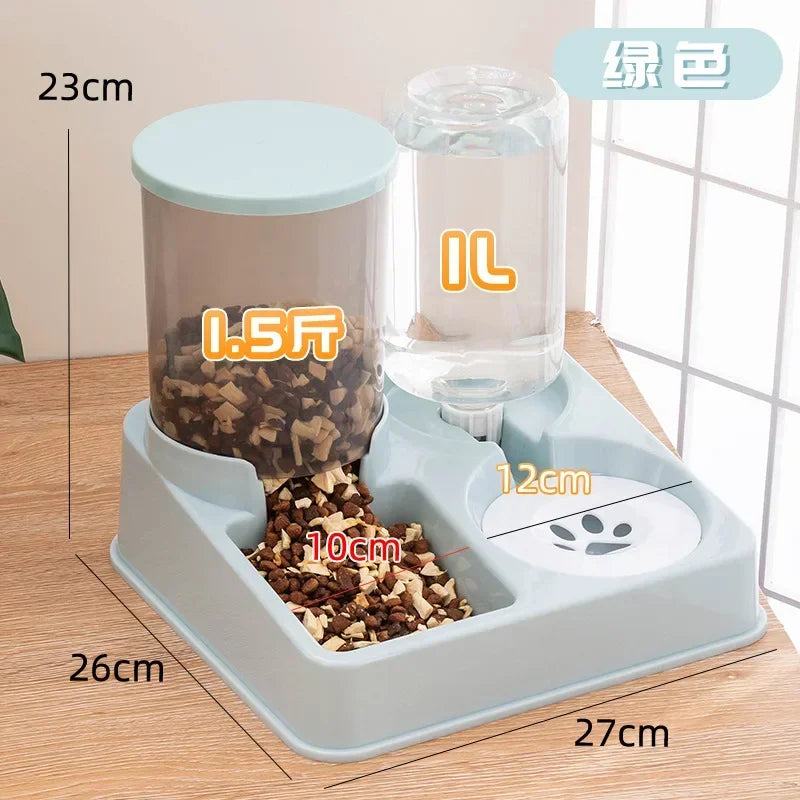 Automatic Gravity Pet Food and Water Dispenser