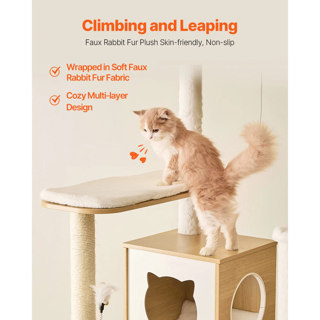 Large 68.9” Indoor Cat Tree with Cozy Perches