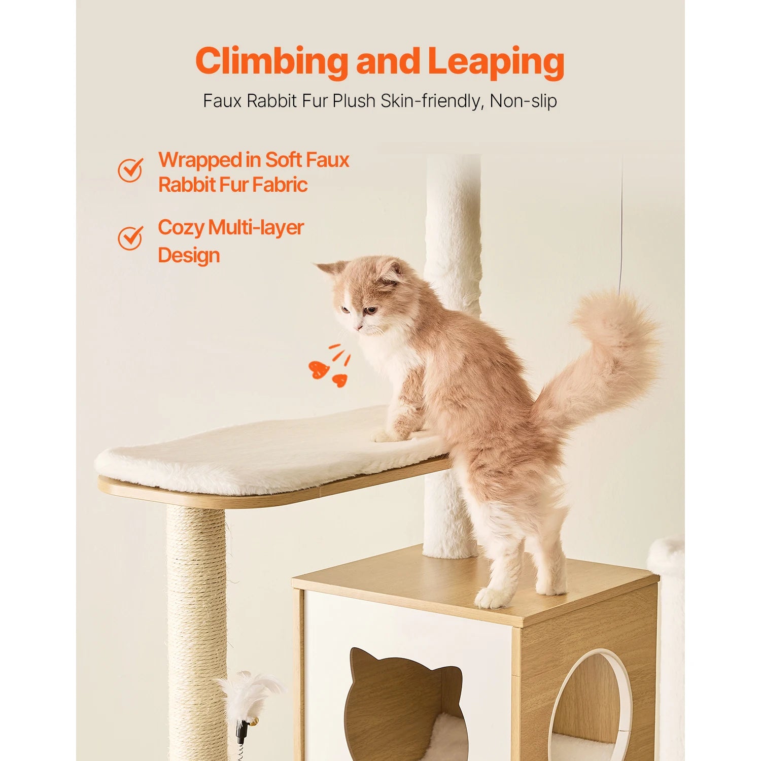 Large 68.9” Indoor Cat Tree with Cozy Perches