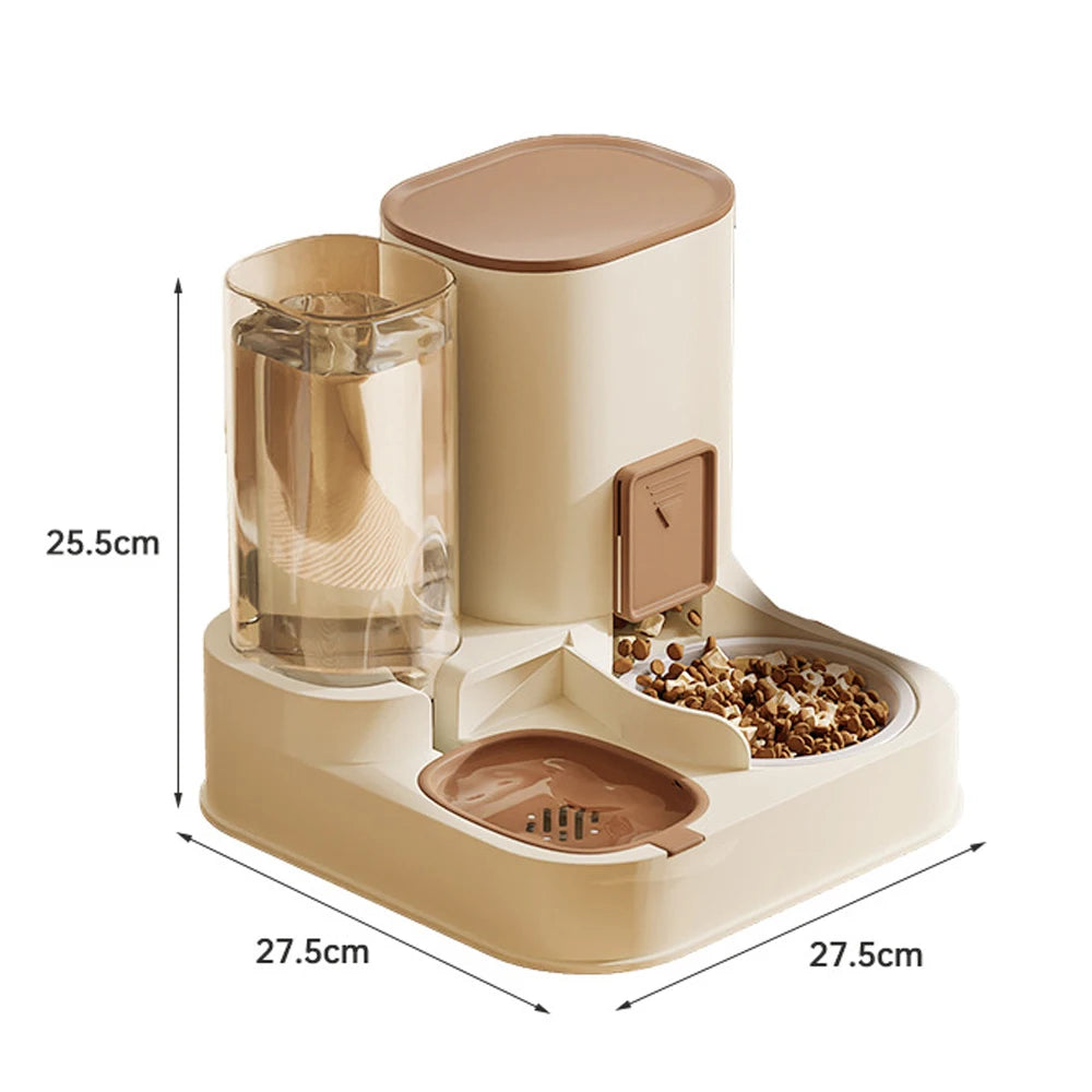 Large-Capacity Pet Food Container with Water Dispenser