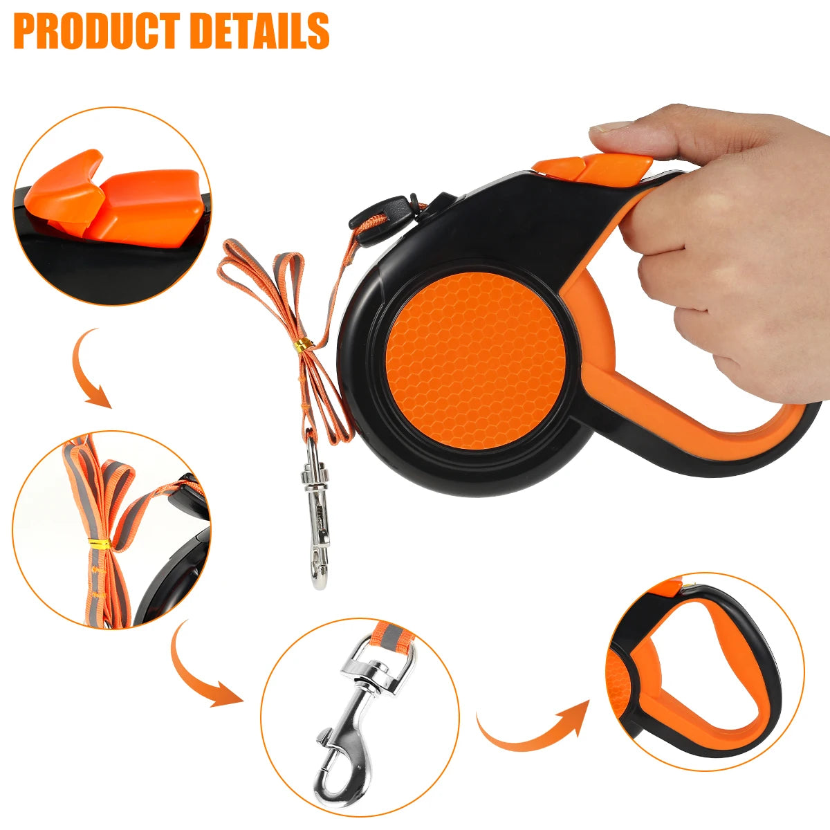 8M Heavy-Duty Retractable Dog Leash