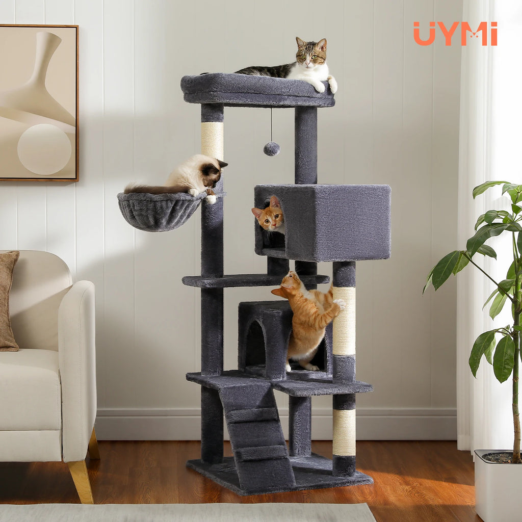 Cat Tree with Spacious Top Perch, Sisal Scratching Post