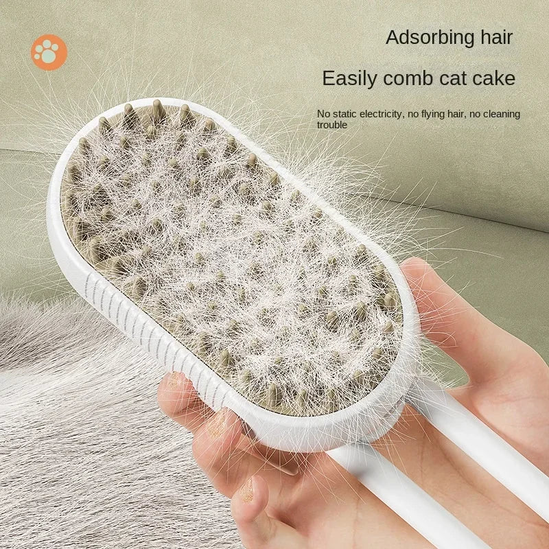 3-in-1 Pet Steam Grooming Brush