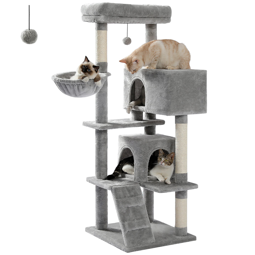 Cat Tree with Spacious Top Perch, Sisal Scratching Post