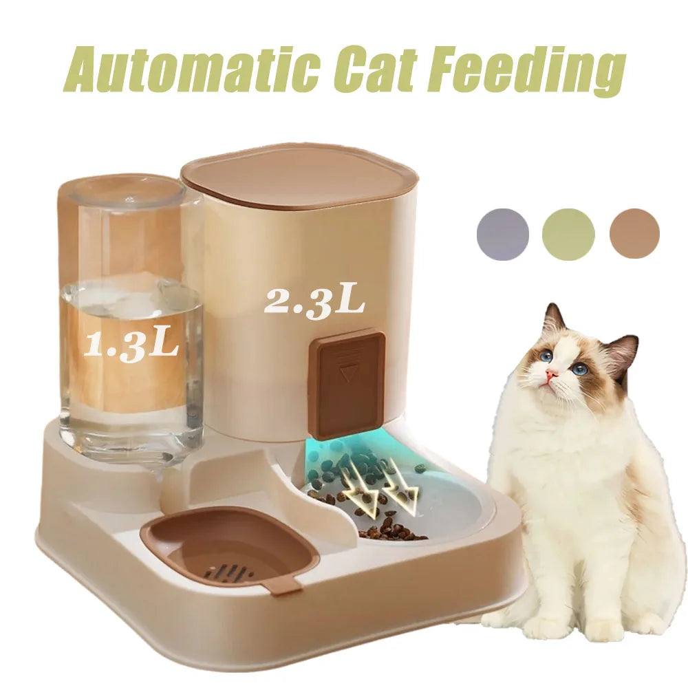 Large-Capacity Pet Food Container with Water Dispenser
