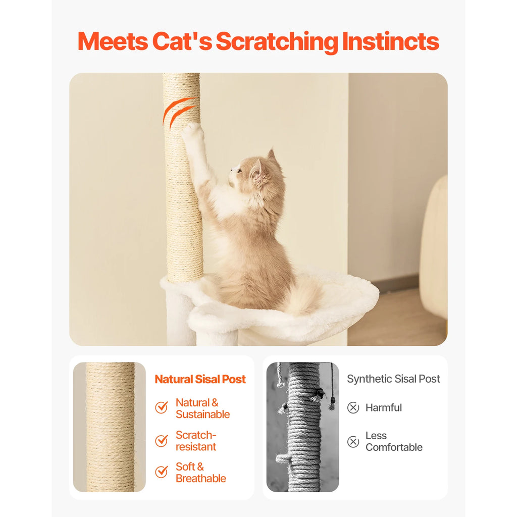 Large 68.9” Indoor Cat Tree with Cozy Perches