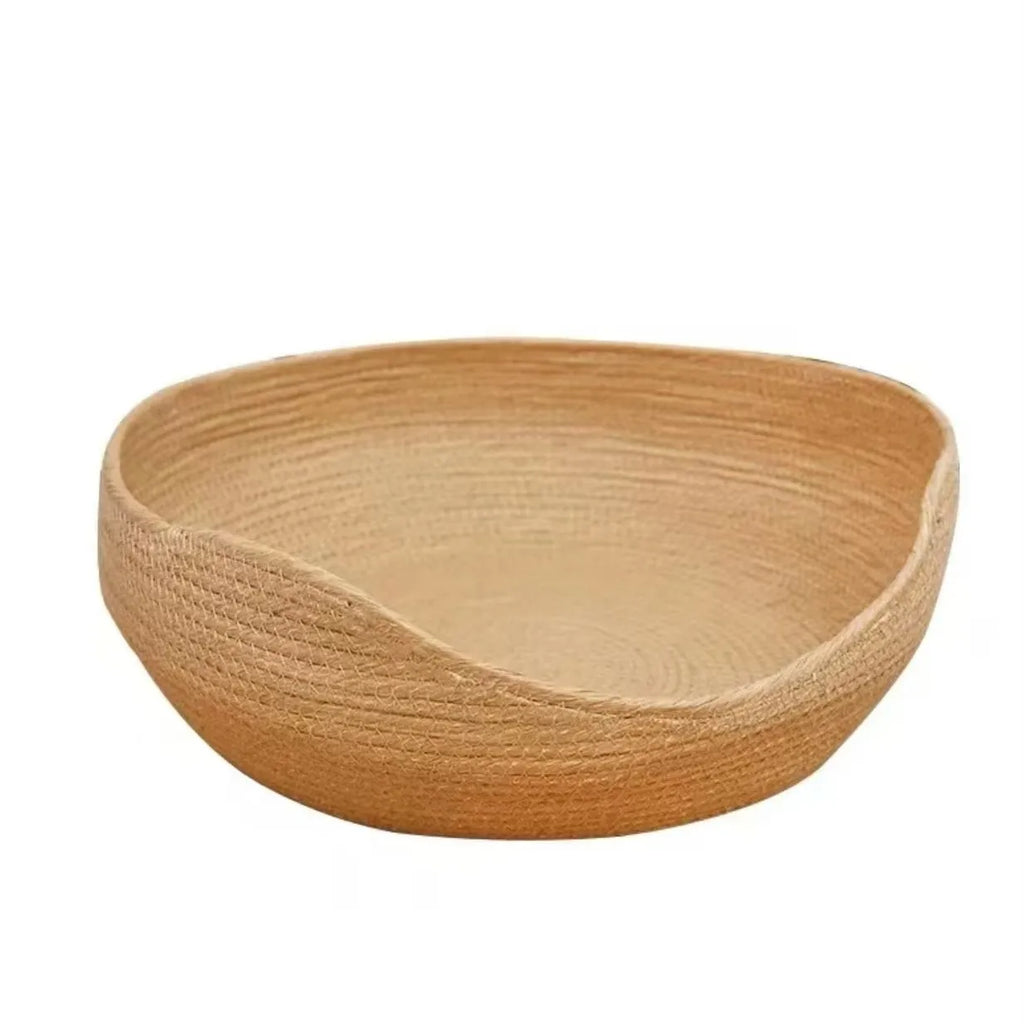 Handwoven Bamboo Pet Bed for Cats & Small Dogs