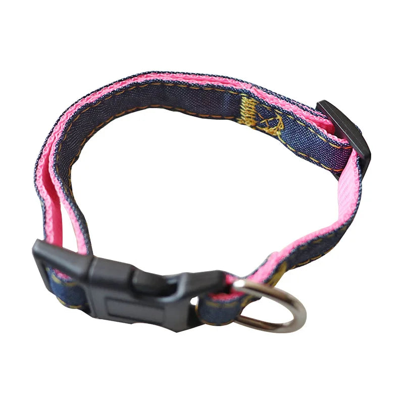 Adjustable Denim Dog Harness & Leash Set