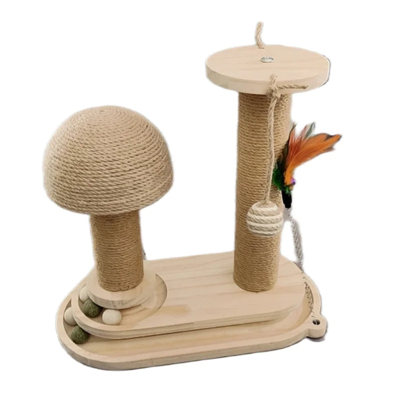 Cat Scratching Post with Jute and Ball Track