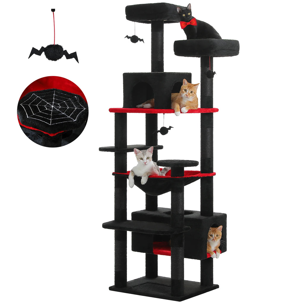 Large Cat Tree for Indoor Cats With Sisal-Covered Scratching Posts
