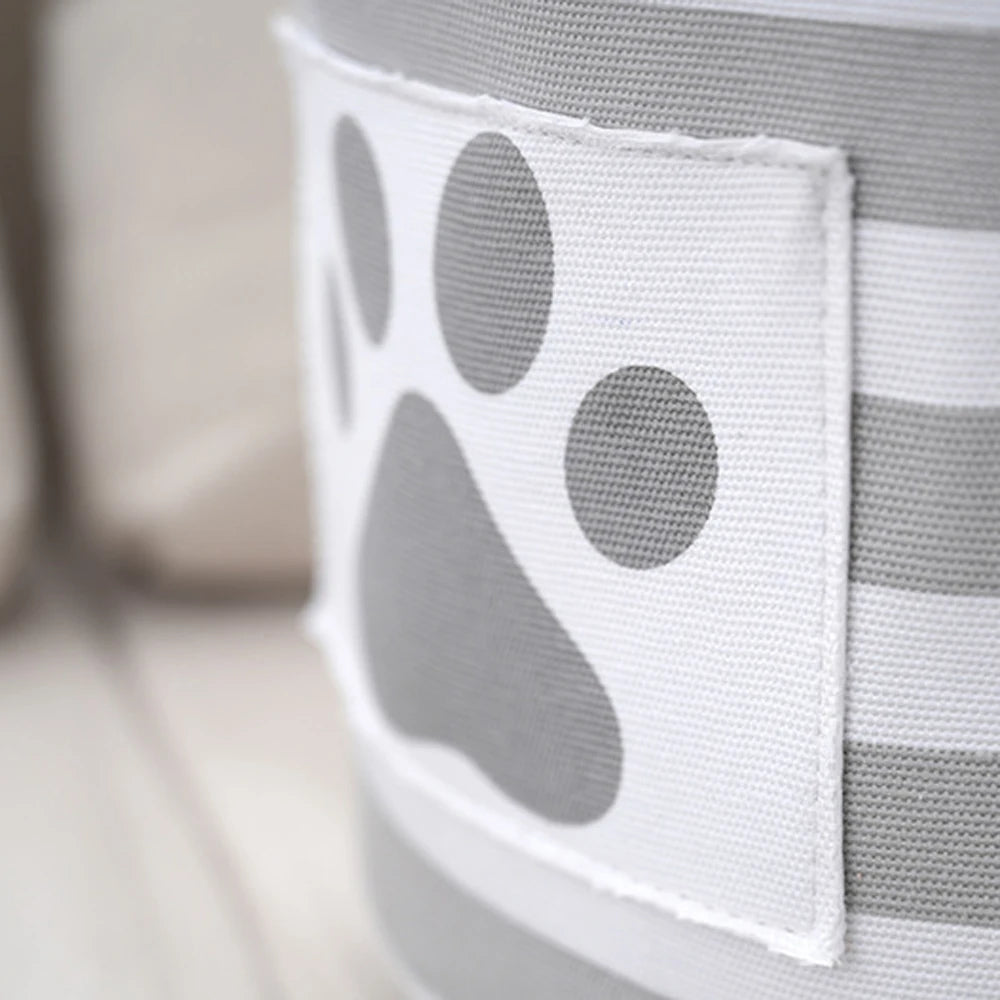 Striped Pet Toy Storage Basket