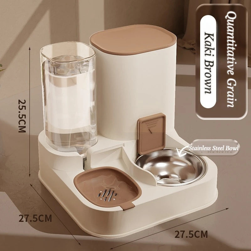 Large-Capacity Pet Food Container with Water Dispenser
