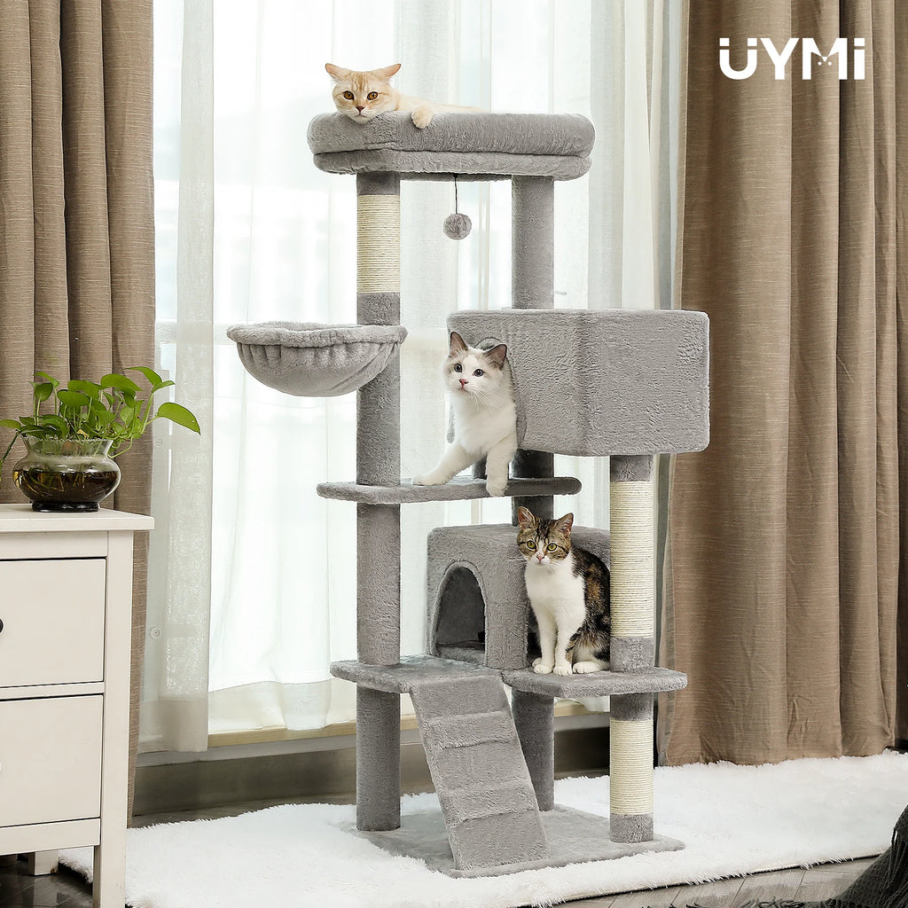 Cat Tree with Spacious Top Perch, Sisal Scratching Post
