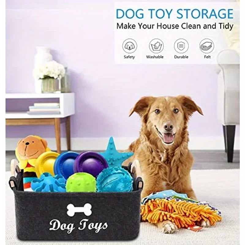 Felt Dog Toy Box